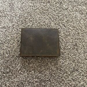 George Dark Brown Leather Card Holder